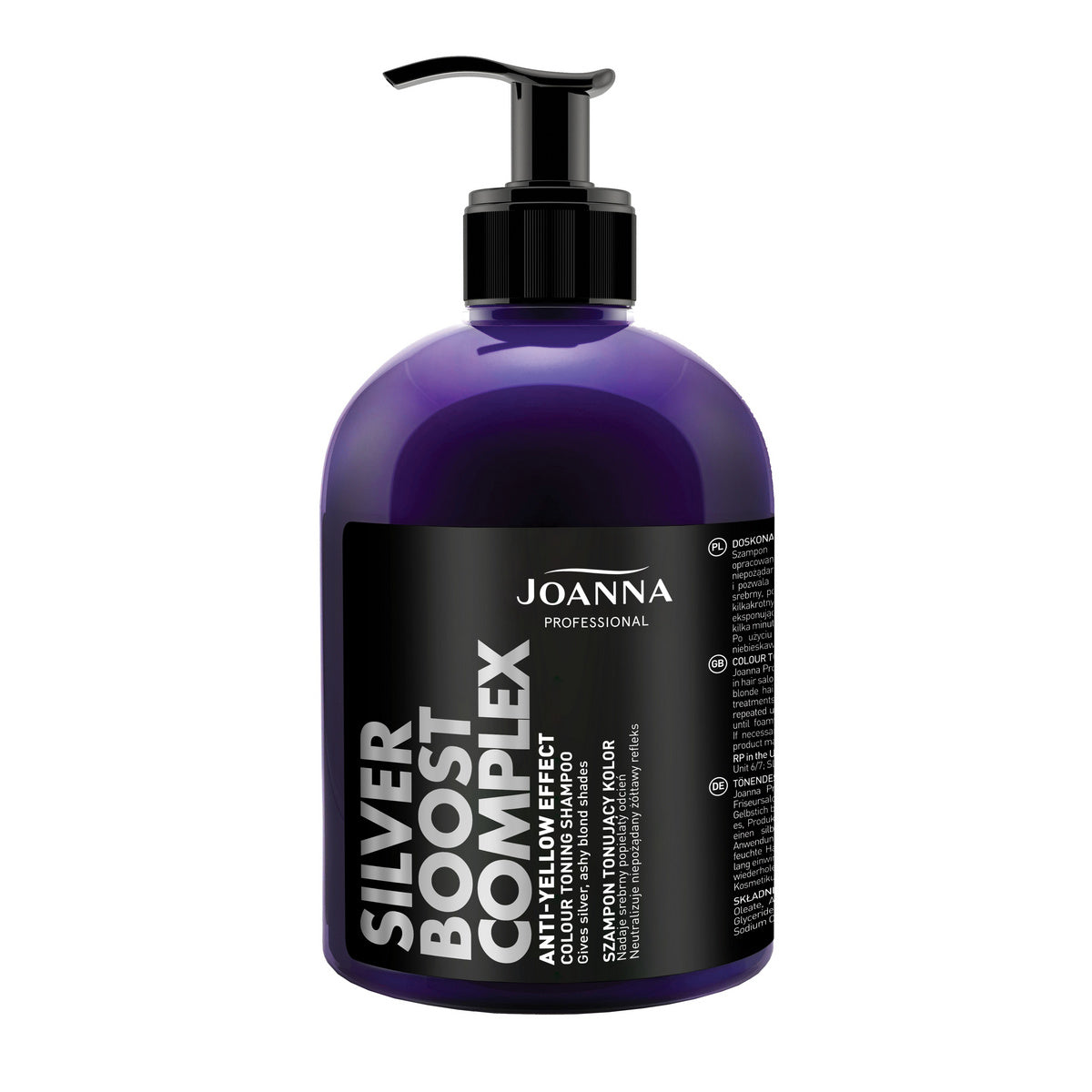 JOANNA PROFESSIONAL ANTI-YELLOW BOOST COMPLEX Tonuojantis šampūnas pilkšvas 500g