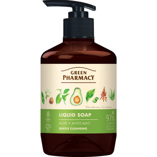 GREEN PHARMACY Skystas muilas Aloe + Avokadas 460 ml