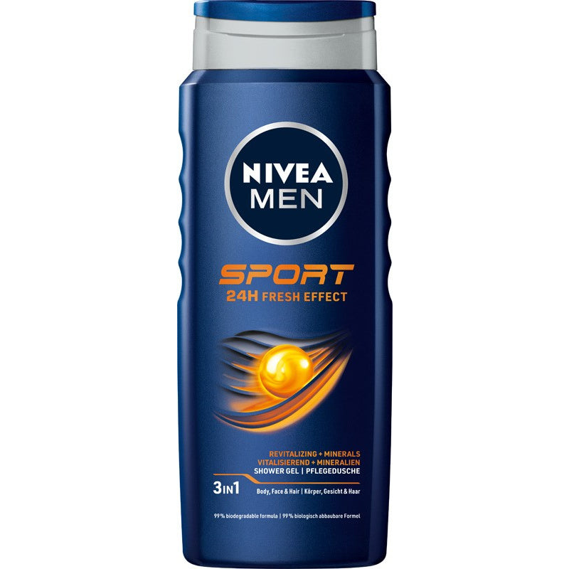 NIVEA MEN Dušo gelis Sport 24H Fresh Effect 500 ml
