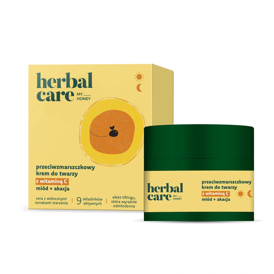 HERBAL CARE My Honey Priešraukšlė kremas veidui su vitaminu C + medumi ir akacija - brandžiai odai 50 ml