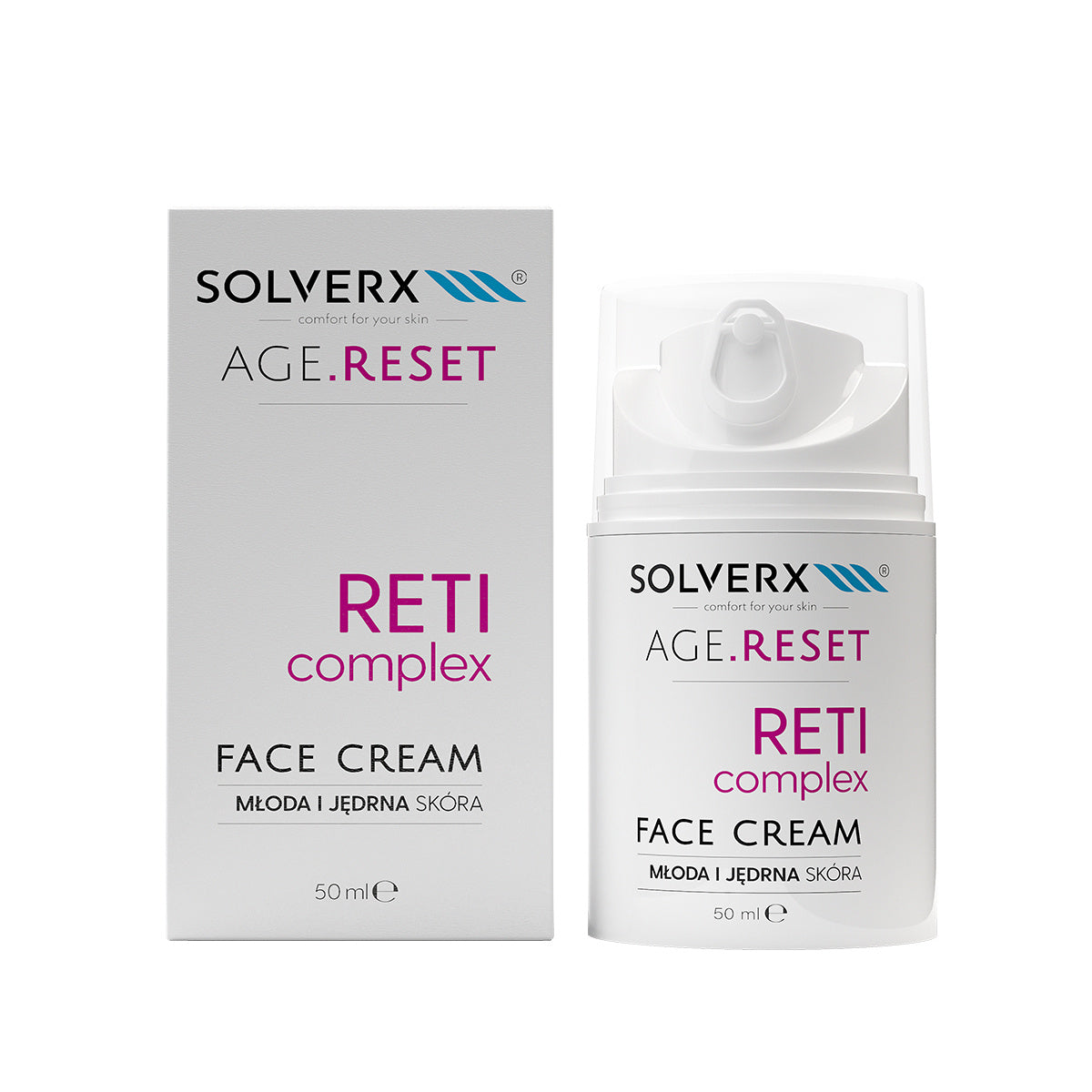 SOLVERX Age.Reset Dienos ir nakties veido kremas Reti Complex 50 ml