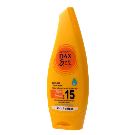 Dax Sun Apsauginė emulsija nuo saulės SPF 15 su kakavos sviestu ir argano aliejumi 175ml