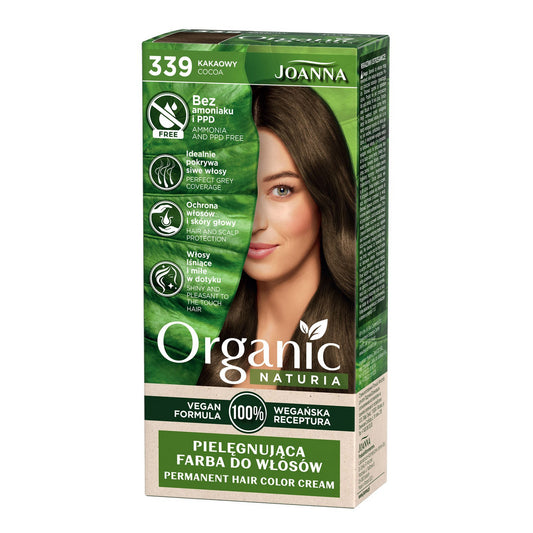 JOANNA Organic Naturia Prižiūrinti plaukų dažai nr. 339 Kakava