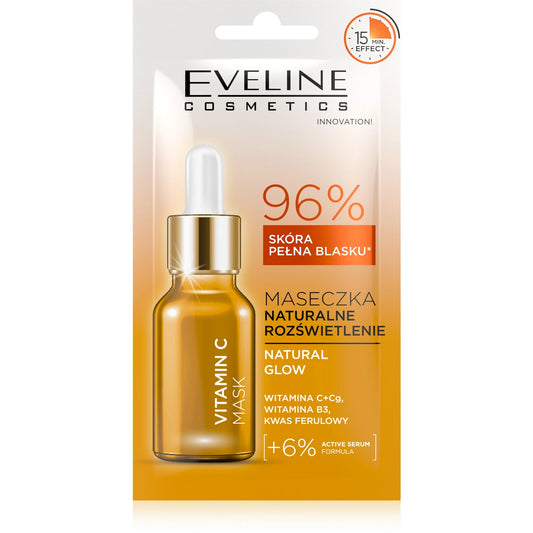 EVELINE Veido kaukė Natūralus Švytėjimas - Vitamin C 8 ml