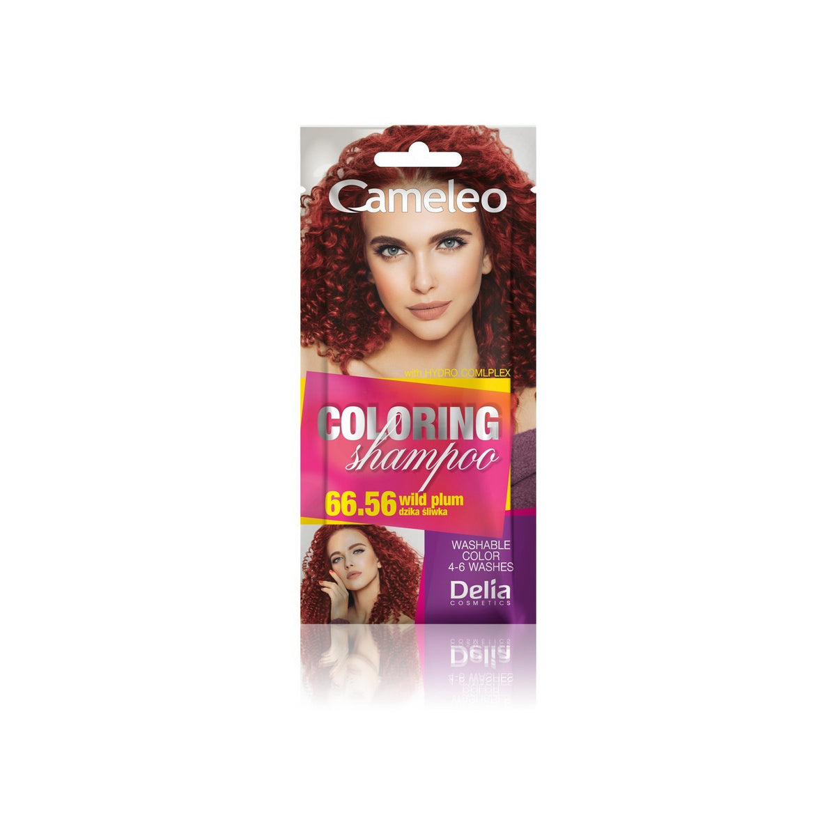 DELIA COSMETICS CAMELEO Spalvą atnaujinantis šampūnas nr. 66.56 Laukinė slyva 40ml