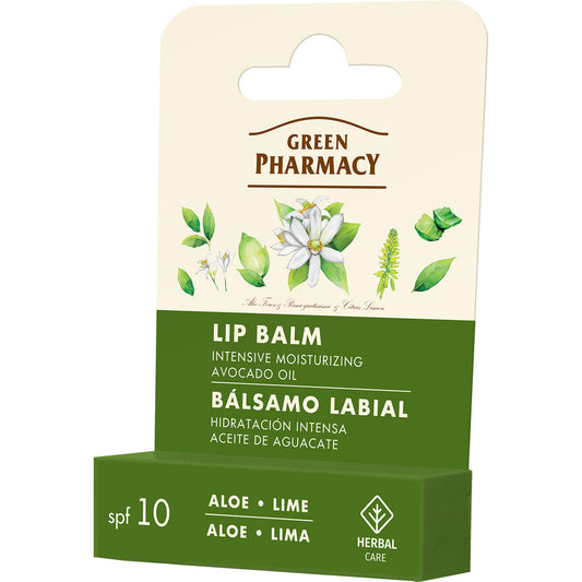 GREEN PHARMACY Lūpų balzamas su alaviju ir laimu 3,6 g