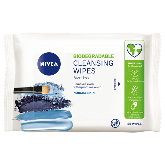 NIVEA Gaivinančios makiažo valymo servetėlės - normali oda 1 pakuotė - 25 vnt.