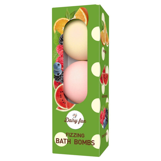 DELIA COSMETICS DAIRY FUN Putojančios vonios rutuliukai Apelsinų Arbūzas Miško Uogos 3 x 100 g
