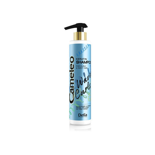 DELIA COSMETICS CAMELEO FALE LOKI Keratino šampūnas garbanotiems ir banguotiems plaukams 250ml