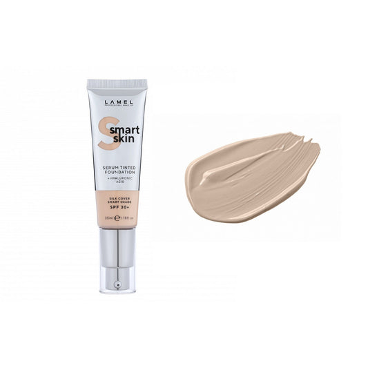 LAMEL Smart Skin Serum Tinted Foundation Drėkinamasis pagrindas su hialurono rūgštimi nr 402 Beige 35ml