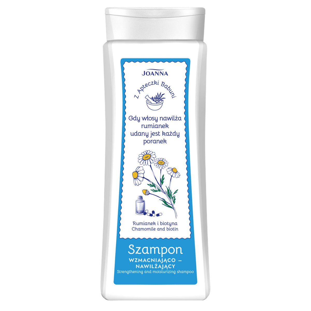 JOANNA Iš močiutės vaistinės Šampūnas plaukams - Ramunėlė ir biotinas 300 ml