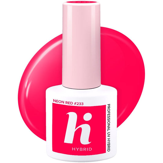 HI HYBRID Hibridinis lakas Sport #233 Neon Red 5 ml