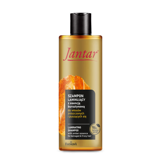 JANTAR Laminuojantis šampūnas pažeistiems ir garbanotiems plaukams su gintaro esencija 300 ml