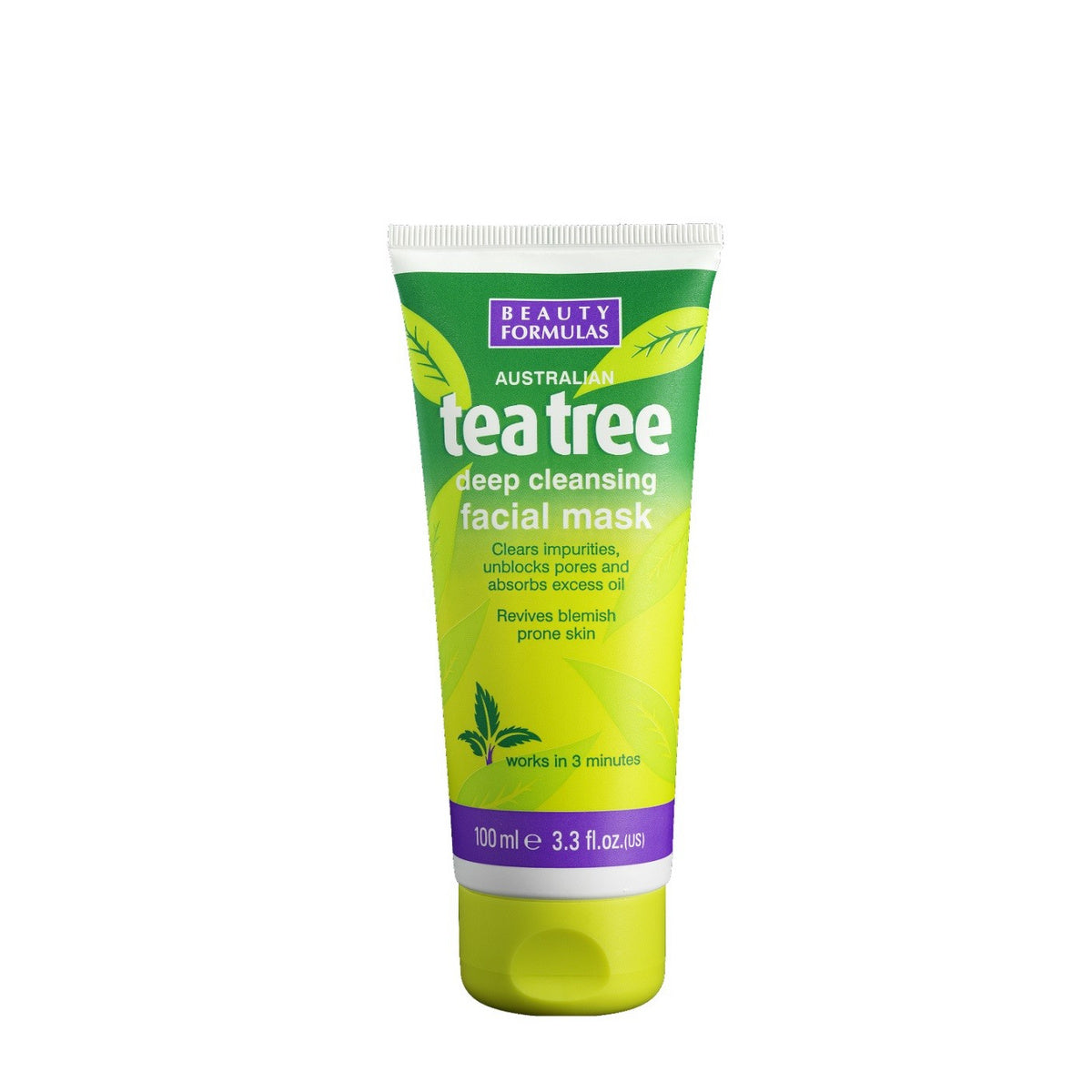 Beauty Formulas Tea Tree giliai valanti molio kaukė 100ml