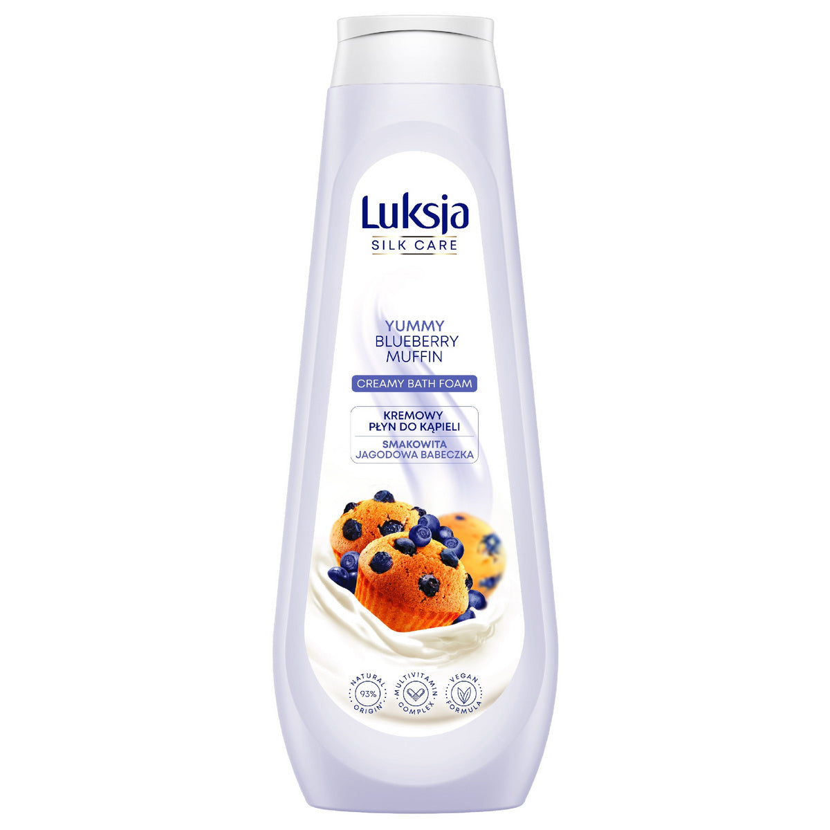 Luksja Silk Care Kreminis vonios skystis - Skanus uogų keksiukas 900ml
