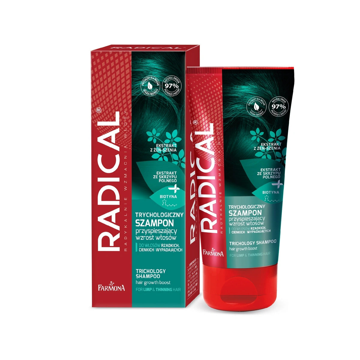 RADICAL Šampūnas, skatinantis plaukų augimą 200 ml