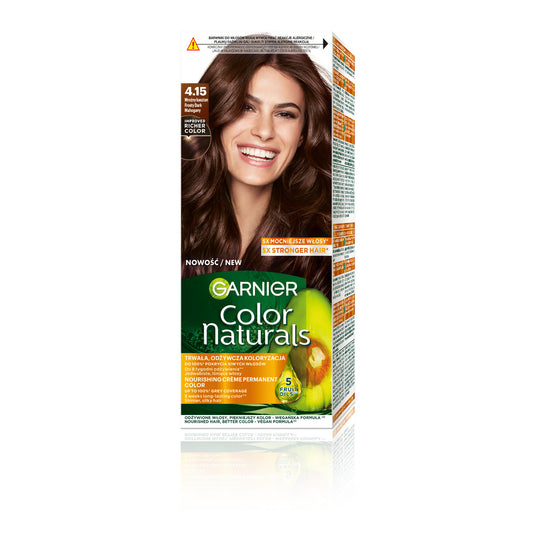 GARNIER Color Naturals Plaukų dažai nr 4.15 - Šaltas Kaštonas 1op.