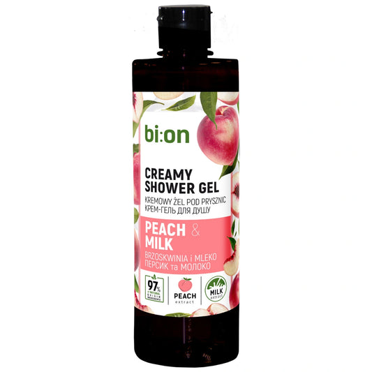 BIO NATURELL Kreminis gelis po dušu Persikas ir Pienas 473 ml