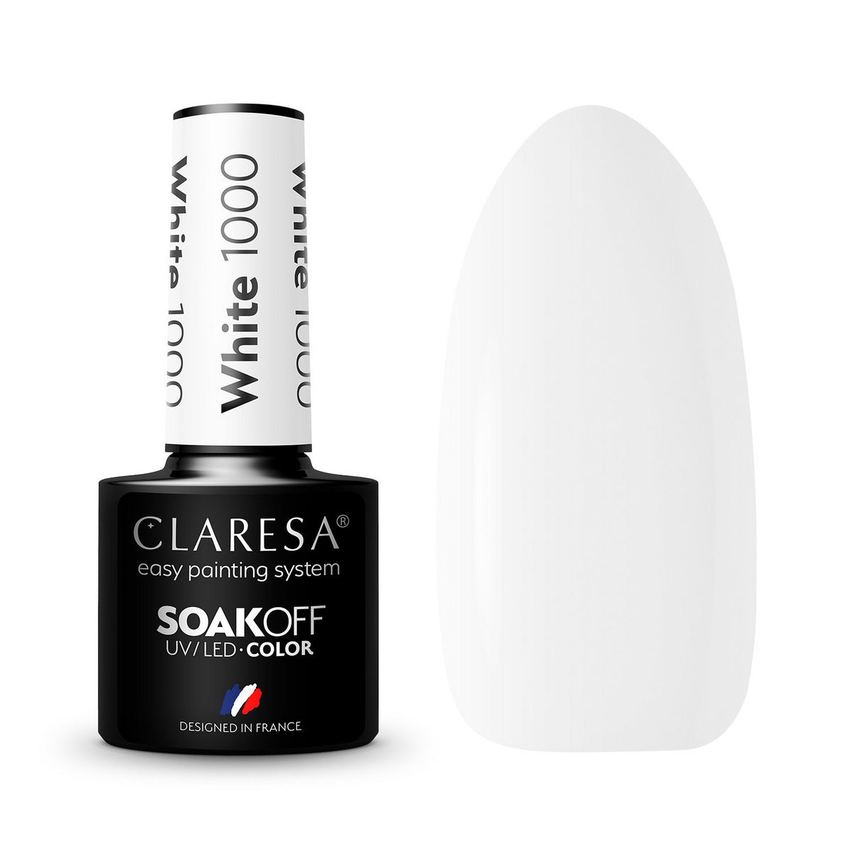 CLARESA Hibridinis nagų lakas WHITE 1000 5g