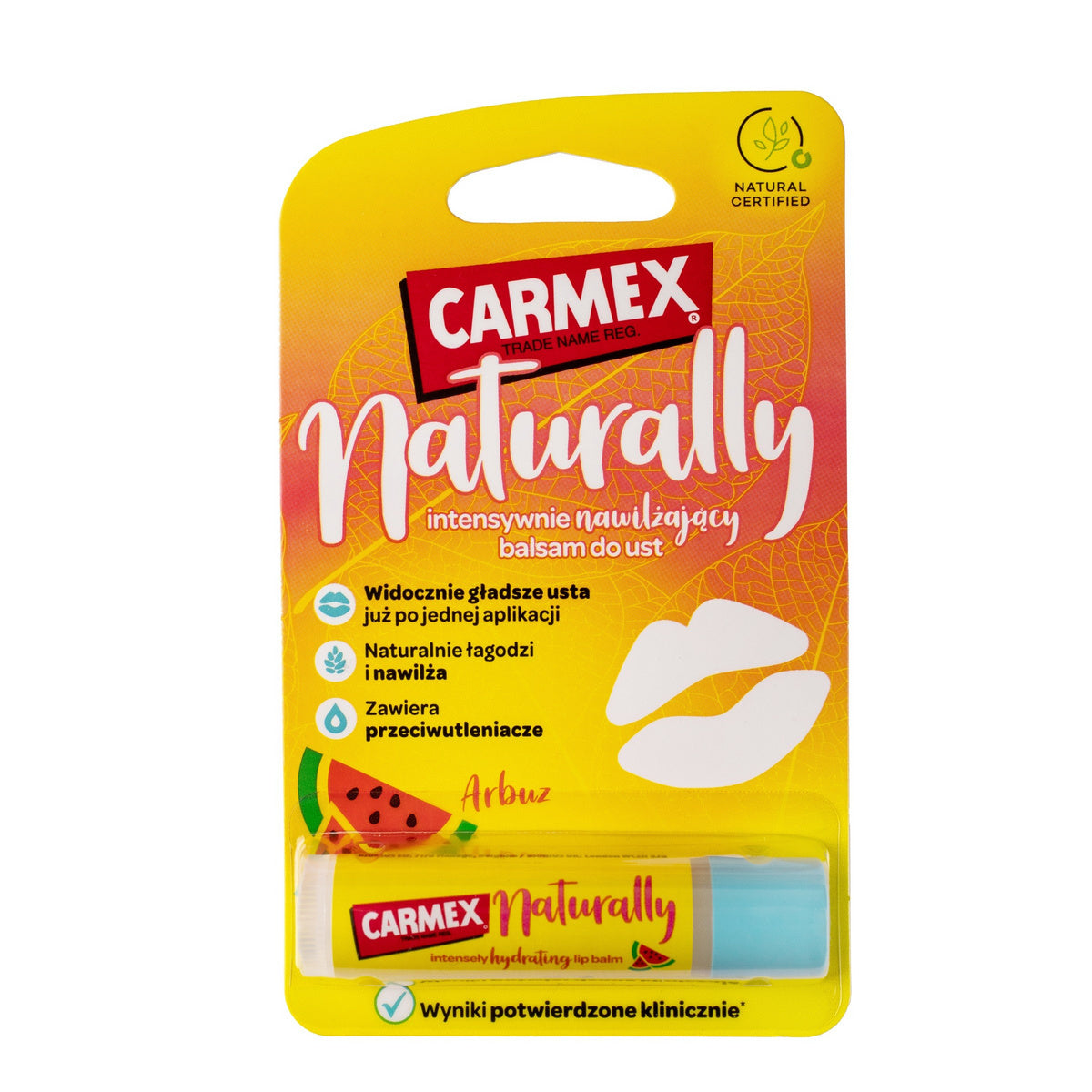 CARMEX Naturally Intensyviai Drėkinantis Lūpų Balzamas - Arbūzas 4.25g