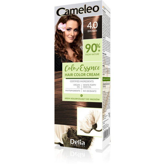 DELIA COSMETICS CAMELEO Color Essence Kremas koloryzuojantis nr 4.0 - rudas