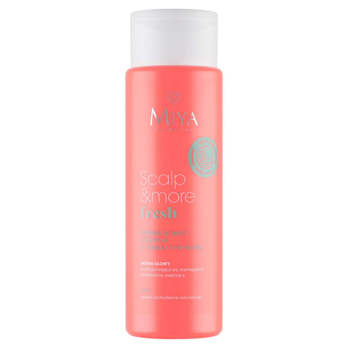 MIYA Scalp&More Fresh Normalizuojantis šampūnas su citrinų žole 300 ml
