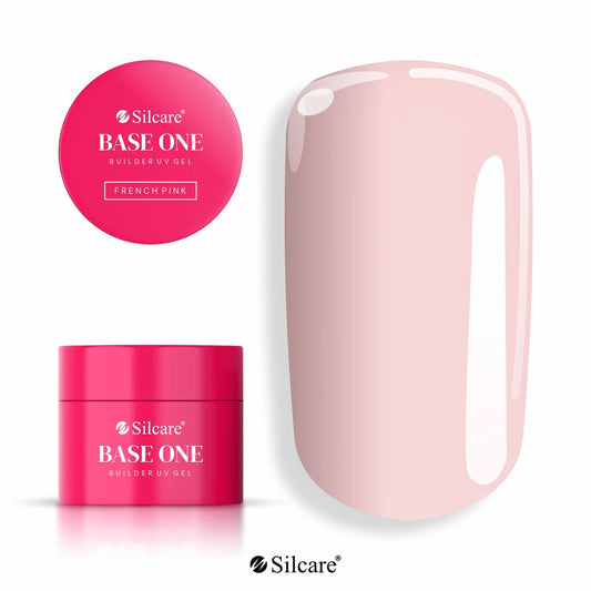 SILCARE Base One Gel Statyvinis gelis nagams - French Pink 50g