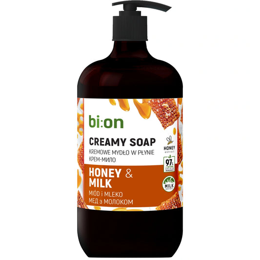 BIO NATURELL Kreminė muilas skystyje su pompa Medus ir Pienas 946 ml
