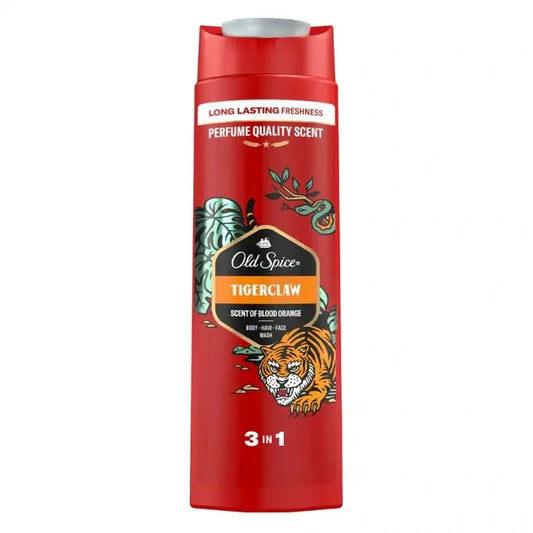 OLD SPICE Tigerclaw Dušo gelis ir šampūnas vyrams 3in1 400 ml
