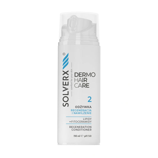 SOLVERX Dermo Hair Plaukų kondicionierius Regeneracija ir drėkinimas 150 ml