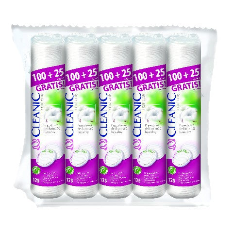 Cleanic kosmetiniai diskai Pure Effect Apvalūs 5 x 125 vnt