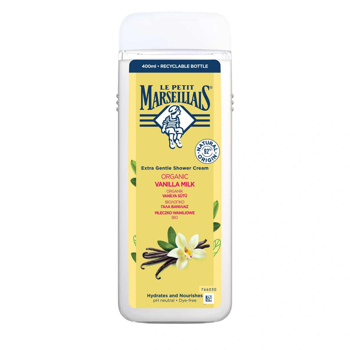 LE PETIT MARSELLAIS Dušo gelis Vanilės pienas 400 ml