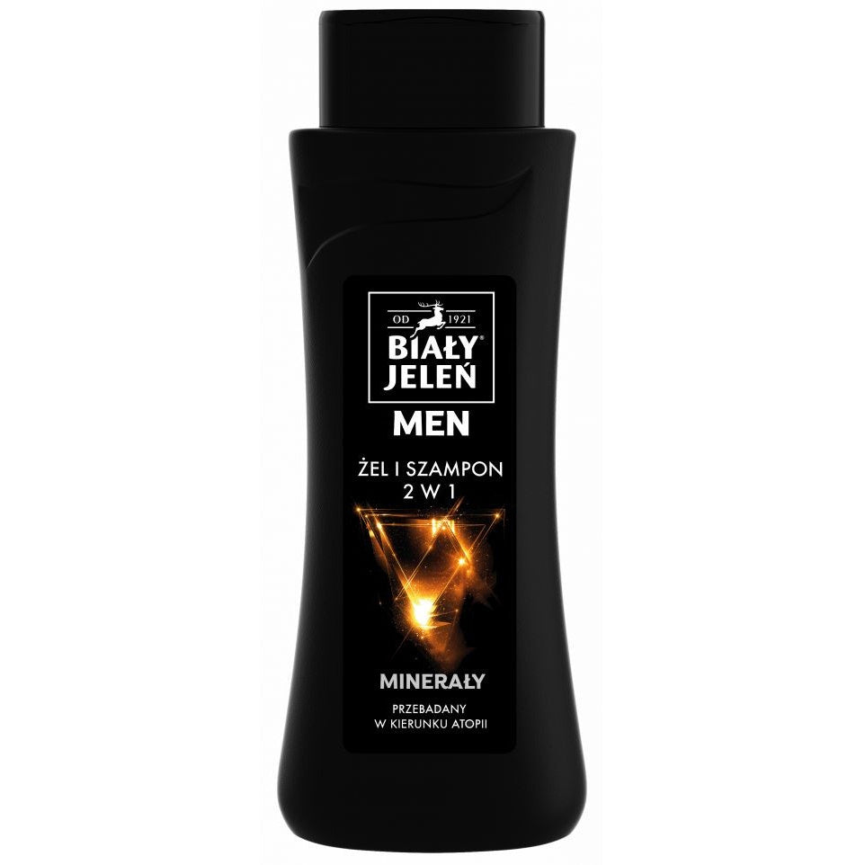 Biały Jeleń vyrams Šampūnas Gelis hipoalerginis 2in1 Mineralai 300ml