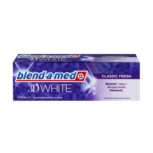 BLEND-A-MED 3D White Classic Fresh Balinamoji dantų pasta 75 ml