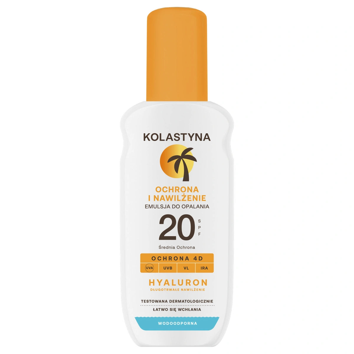 KOLASTYNA Apsauga ir drėkinimas Emulsija saulės vonioms purškimo būdu SPF20 150 ml