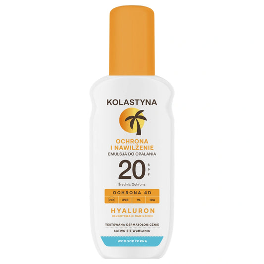 KOLASTYNA Apsauga ir drėkinimas Emulsija saulės vonioms purškimo būdu SPF20 150 ml