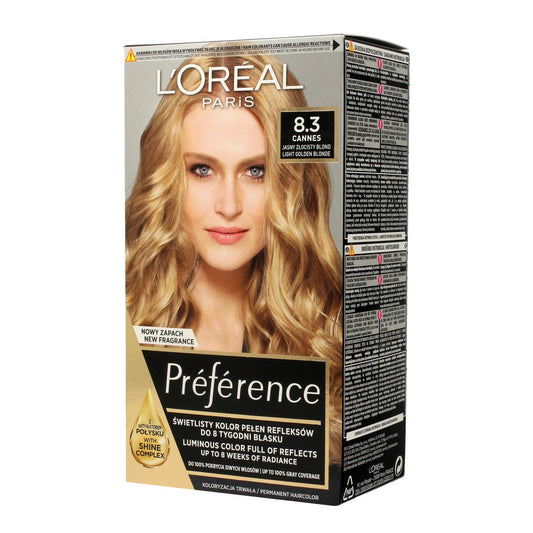 Loreal Preference Plaukų dažai nr. 8.3 Cannes - šviesus auksinis blondas 1op.