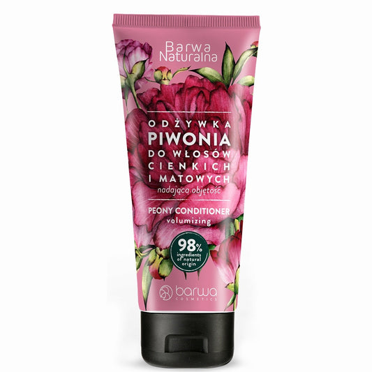 BARWA Natūrali kondicionierius, suteikiantis apimtį ploniems ir nuobodžiams plaukams - Pionas 200ml