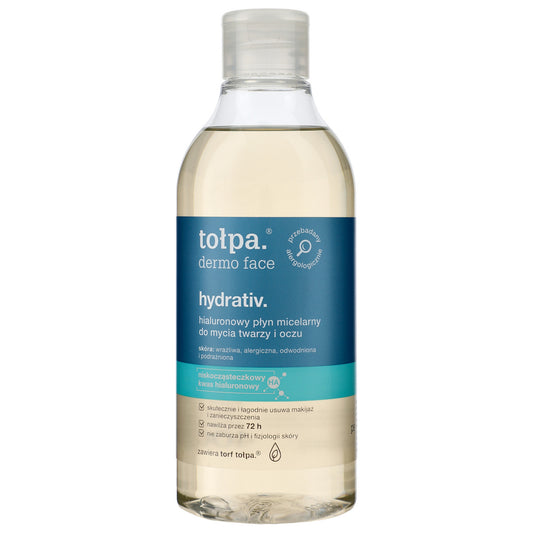 TOŁPA Dermo Face Hydrativ Hialuroninis micelinis skystis veidui ir akims 400 ml