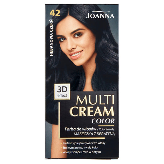 JOANNA Multi Cream Color Plaukų dažai nr. 42 Juodasis Hebanas