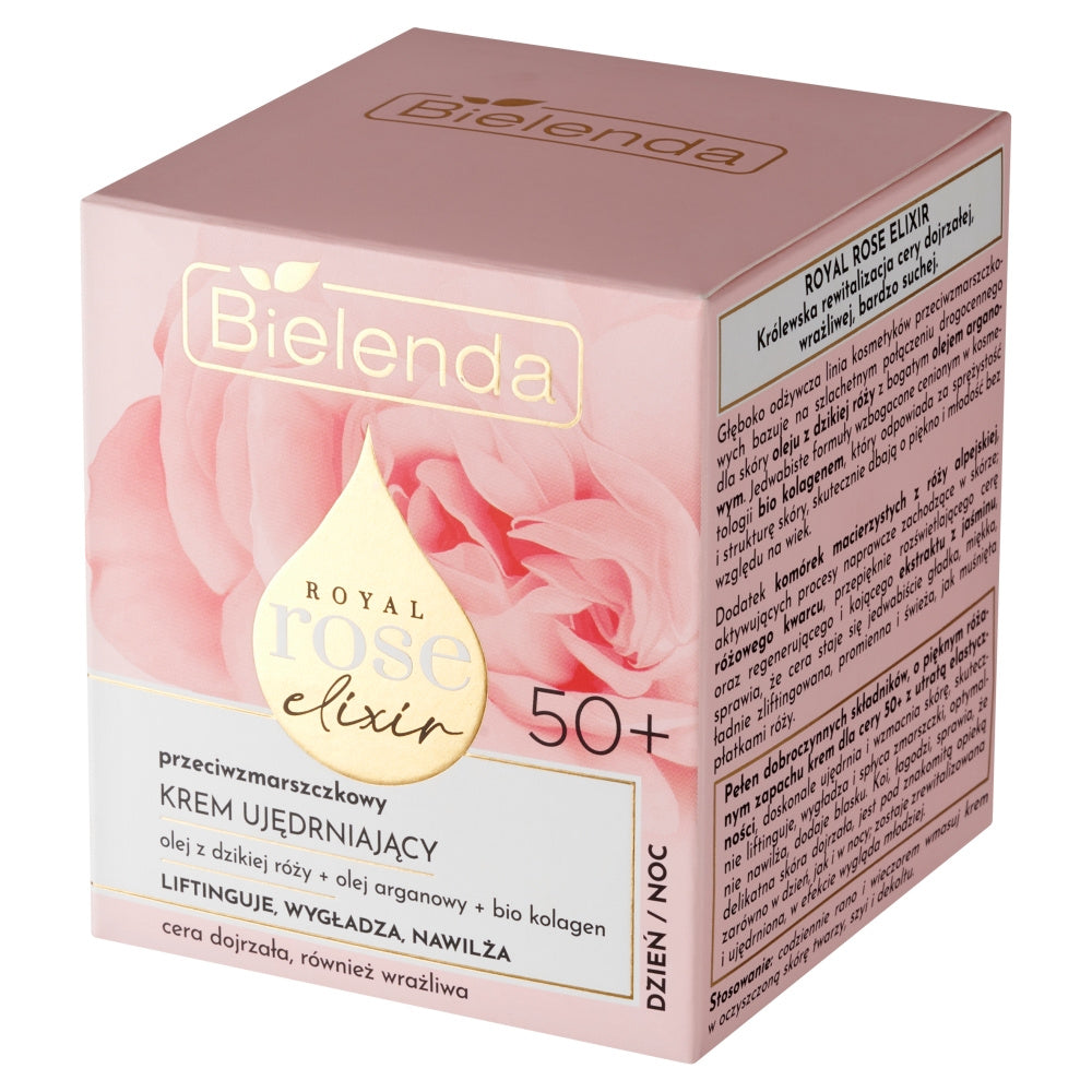 BIELENDA Royal Rose Elixir 50+ Priešraukšlių kremas stangrinantis dienai/nakčiai 50 ml