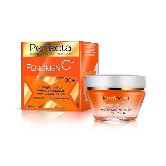 PERFECTA Fenomen C 30+ Dieninis ir naktinis kremas Energija ir detoksikacija, Giliai drėkinantis 50 ml