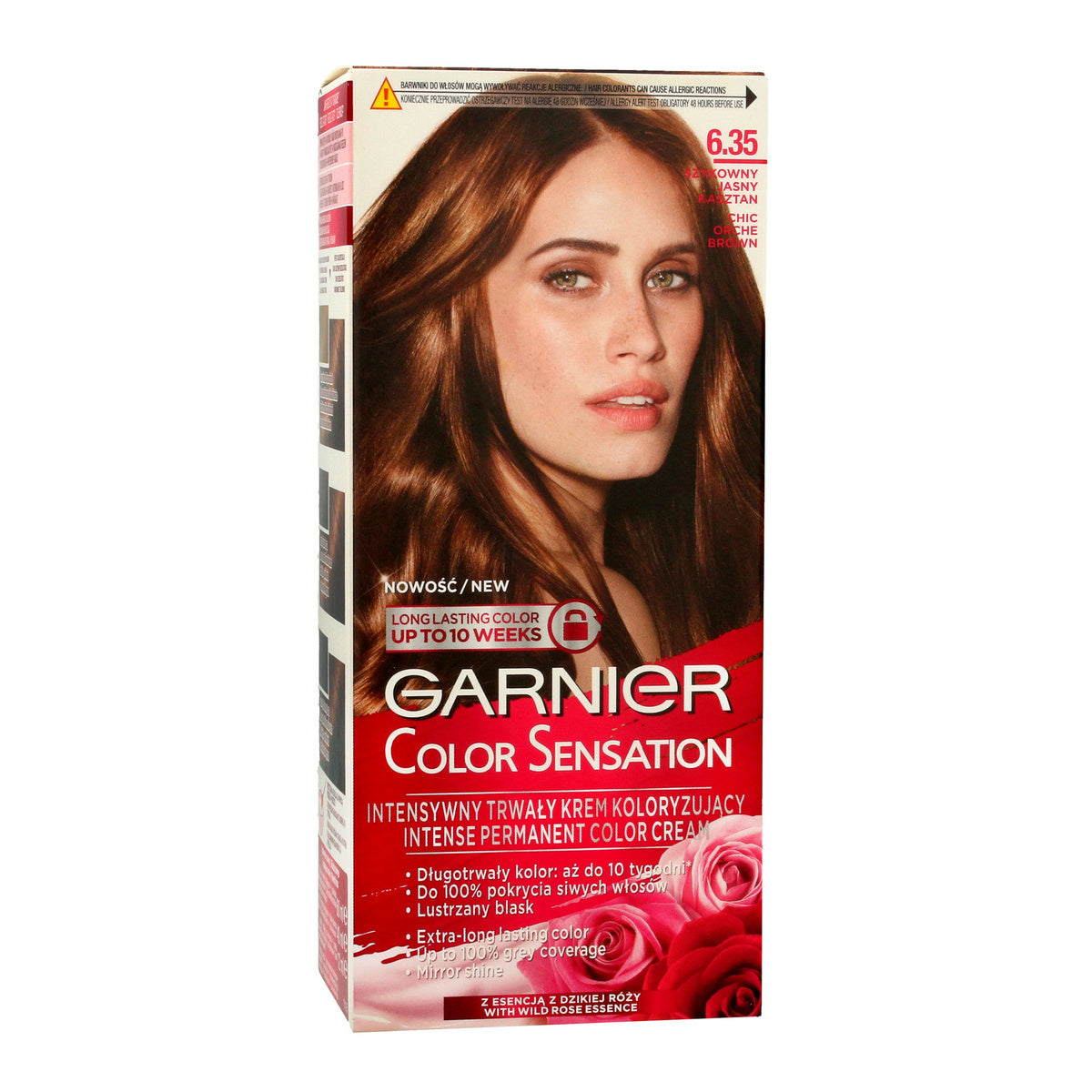 GARNIER Color Sensation Kremas koloryzujący 6.35 Chic Brown - Išskirtinis Šviesus Kaštonas