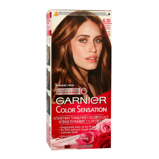 GARNIER Color Sensation Kremas koloryzujący 6.35 Chic Brown - Išskirtinis Šviesus Kaštonas
