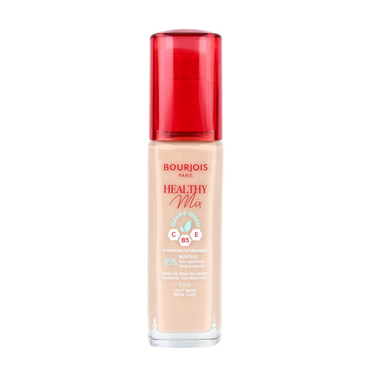 Bourjois Veido makiažo pagrindas Healthy Mix Clean&Vegan - nr 53W Light Beige 30ml