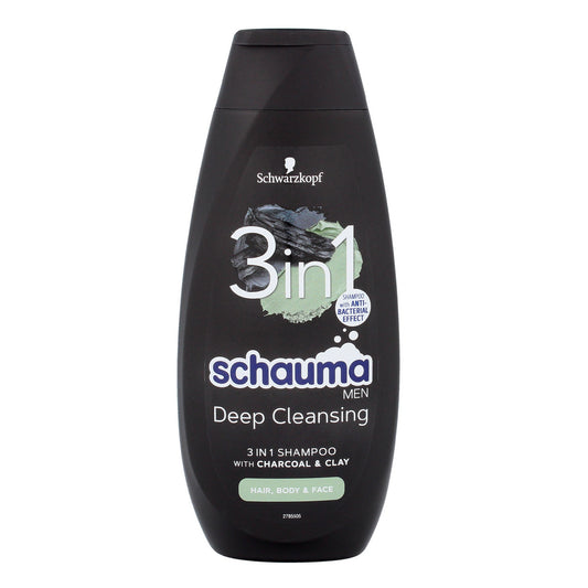 Schwarzkopf Schauma Men Šampūnas valantis 3w1 Anglis 400ml