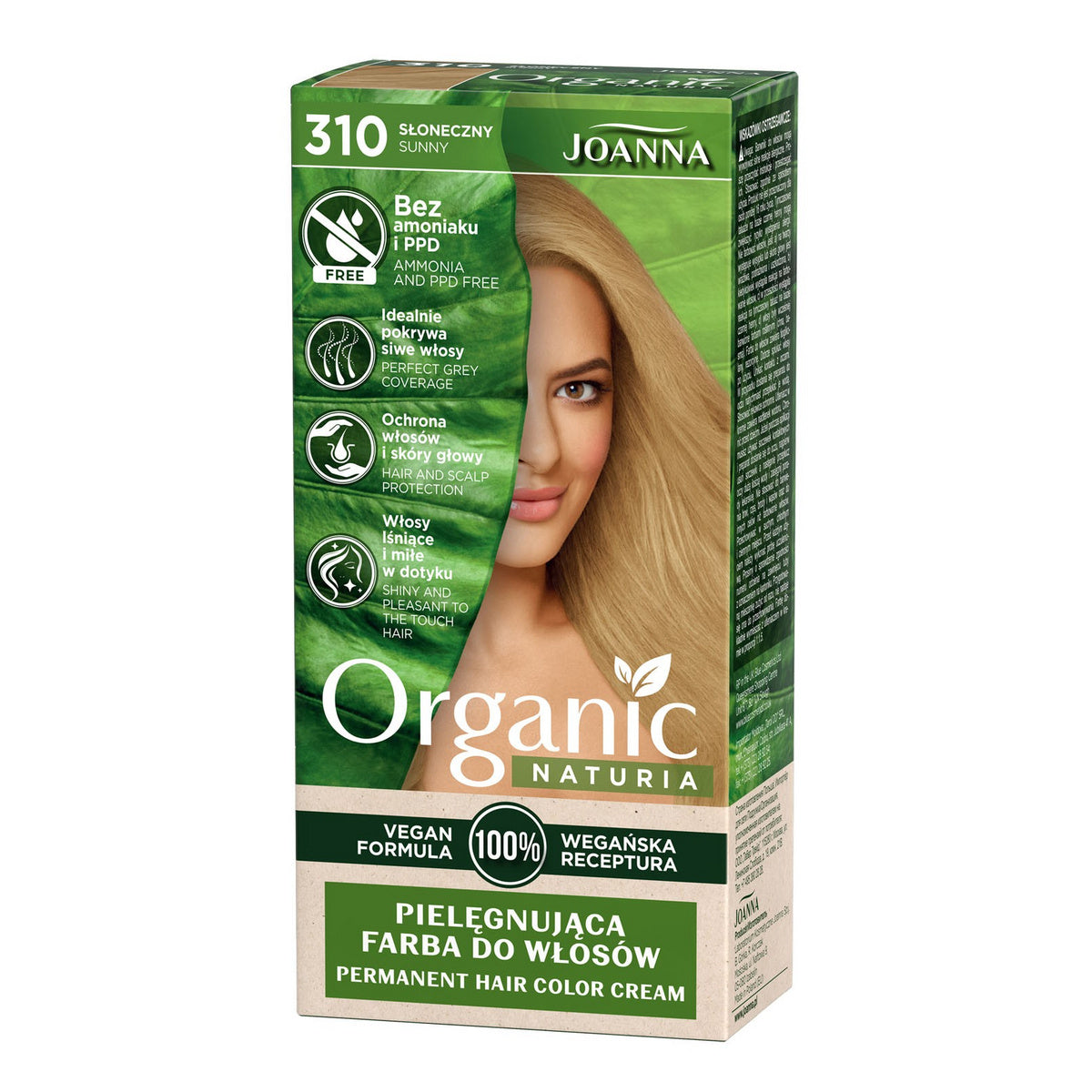 JOANNA Organic Naturia Prižiūrinti plaukų dažai nr. 310 Saulėtas