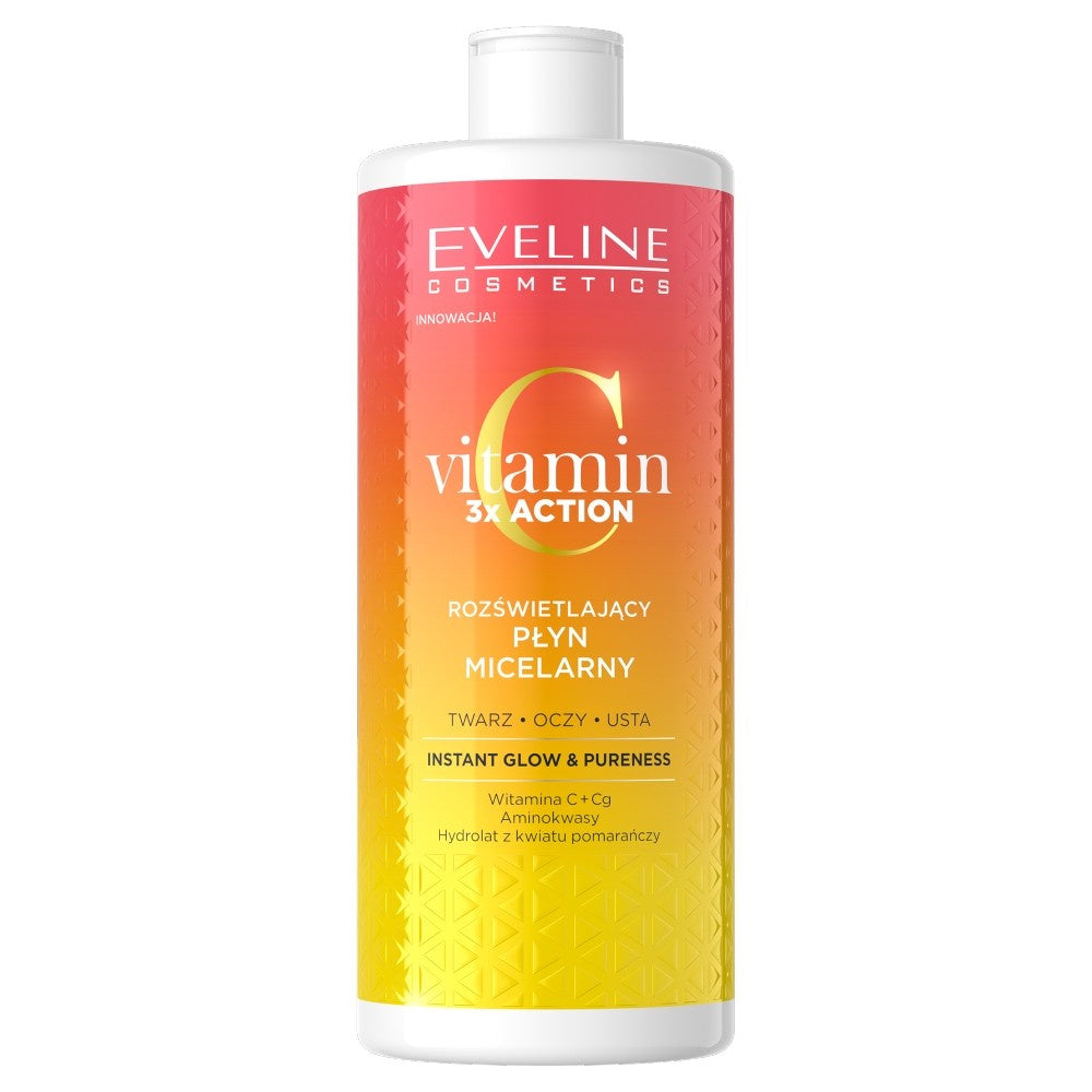 EVELINE Vitamin C 3x Action Šviesą atspindintis micelinis skystis 500 ml