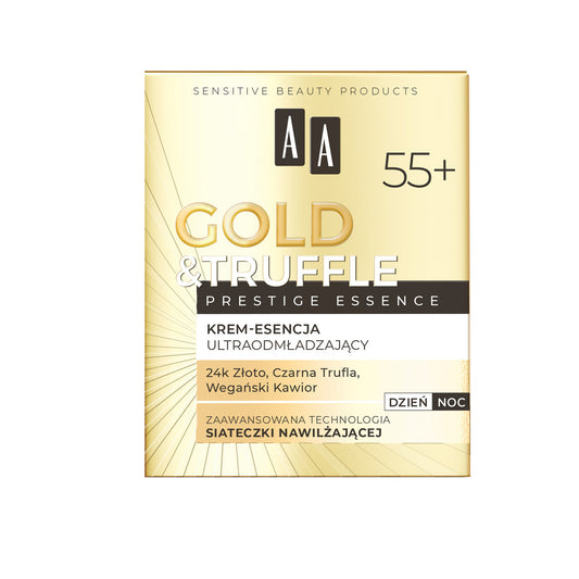 AA Gold & Truffle Prestige Essence 55+ Krem-esencija giliai drėkinanti dienai/nakčiai 50 ml