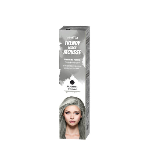 VENITA Trendy Color Mousse Plaukų dažai - 11 Sidabrinis Pūkas 75ml
